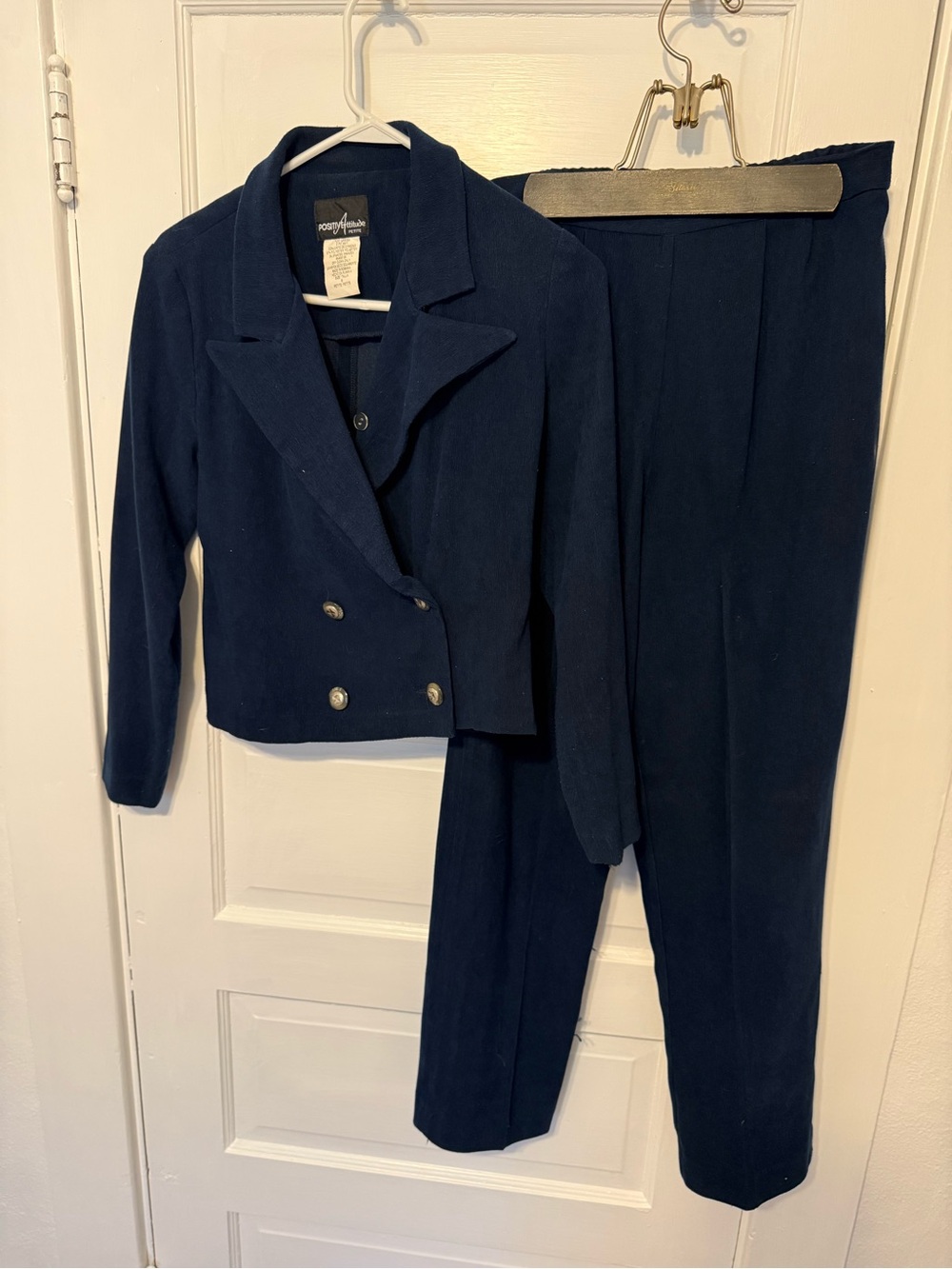Vintage navy pantsuit 6 petite